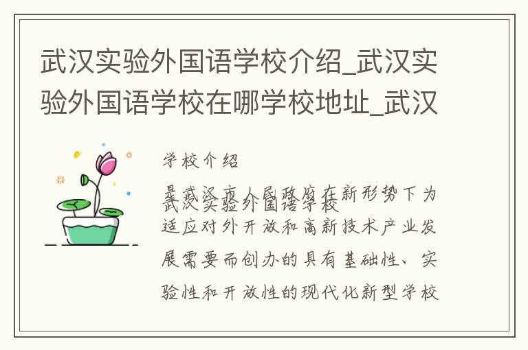 武汉实验外国语学校介绍_武汉实验外国语学校在哪学校地址_武汉实验外国语学校联系方式电话_武汉市学校名录